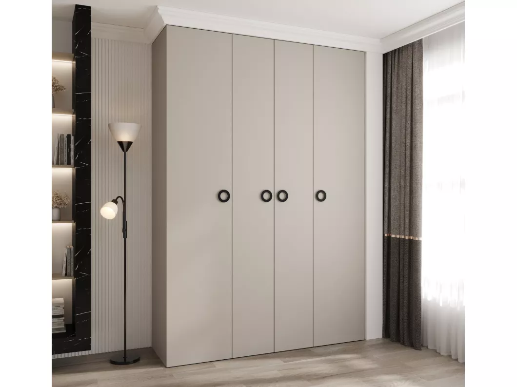Kauf Unique Drehtürenschrank Como 1 245,5/170/40 4-türig (Kaschmir/Schwarz) 50% Rabatt für begrenzte Zeit