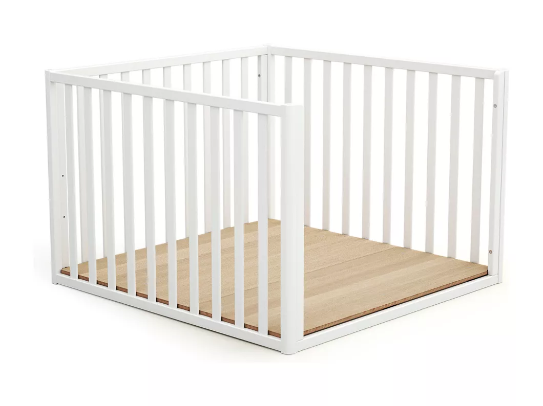 Kauf Unique Umwandelbarer Laufstall Baby CONFORT Holz Weiß 100 x 100 cm Outlet