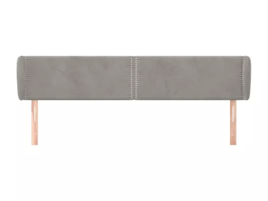 Kauf Unique Kopfteil mit Ohren Hellgrau 203x23x78/88 cm Samt Verkauf