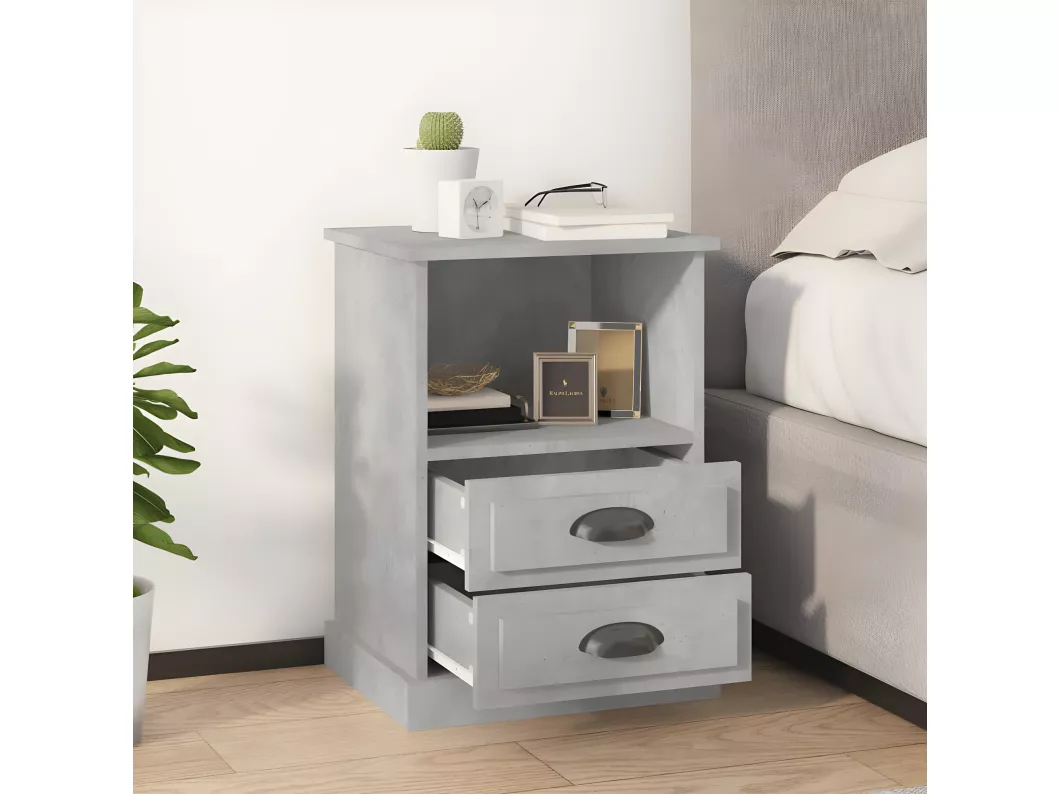 Kauf Unique Nachttisch Betongrau 43x36x60 cm Angebote