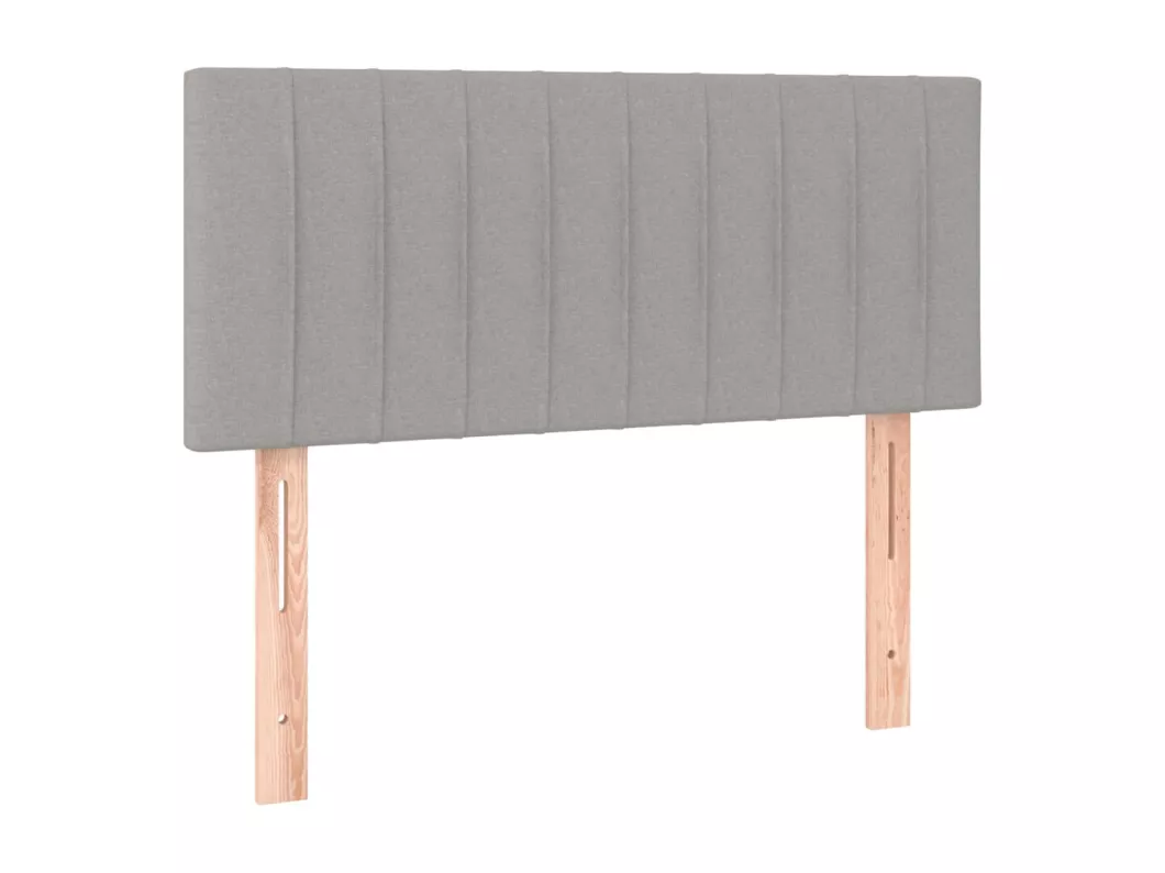 Kauf Unique LED Kopfteil Hellgrau 90x5x78/88 cm Stoff Schlussverkauf