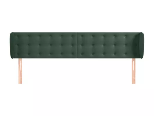 Kauf Unique Kopfteil mit Ohren Dunkelgrün 163x23x78/88 cm Samt Günstiger Verkauf