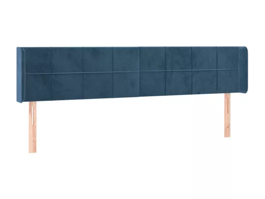 Kauf Unique LED Kopfteil Dunkelblau 163x16x78/88 cm Samt Fabrikverkauf