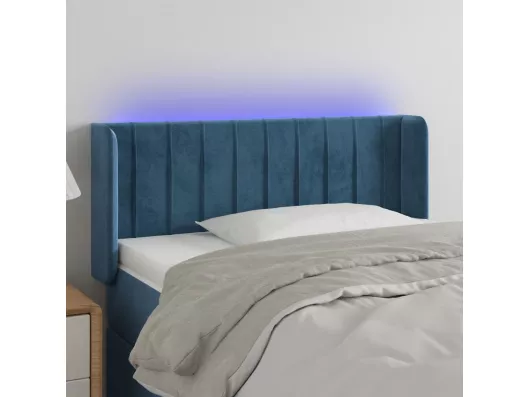 Kauf Unique LED Kopfteil Dunkelblau 103x16x78/88 cm Samt Blitzverkäufe