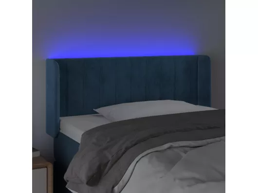Kauf Unique LED Kopfteil Dunkelblau 103x16x78/88 cm Samt Blitzverkäufe