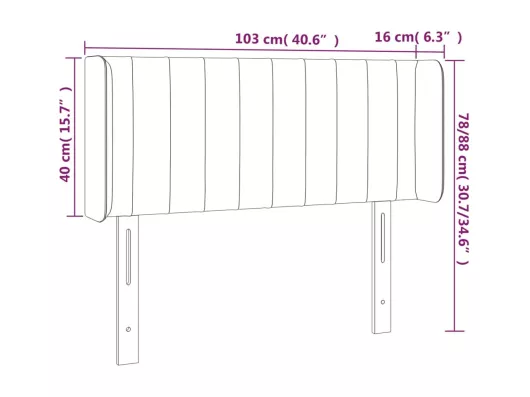 Kauf Unique LED Kopfteil Dunkelblau 103x16x78/88 cm Samt Blitzverkäufe