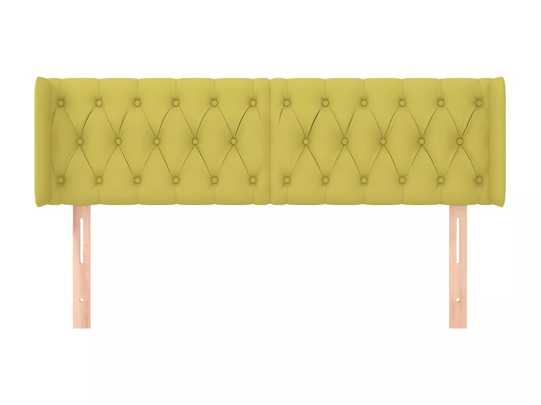 Kauf Unique Kopfteil mit Ohren Grün 147x16x78/88 cm Stoff Limitierter Zeitrabatt