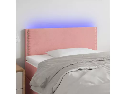 Kauf Unique LED Kopfteil Rosa 90x5x78/88 cm Samt