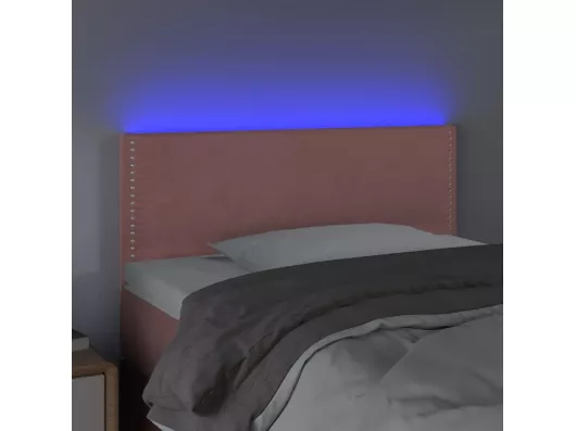 Kauf Unique LED Kopfteil Rosa 90x5x78/88 cm Samt Fabrik Onlineshop