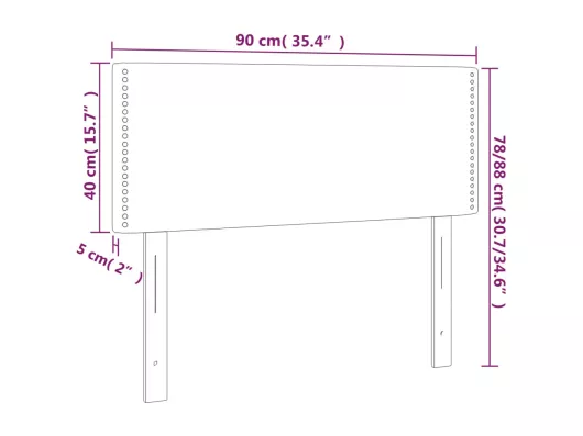 Kauf Unique LED Kopfteil Rosa 90x5x78/88 cm Samt Fabrik Onlineshop