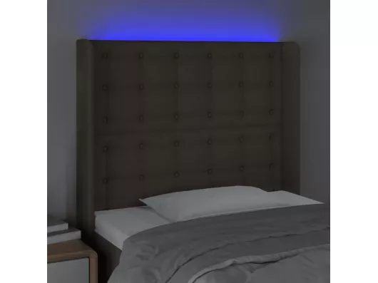 Kauf Unique LED Kopfteil Taupe 83x16x118/128 cm Stoff Sonderangebot