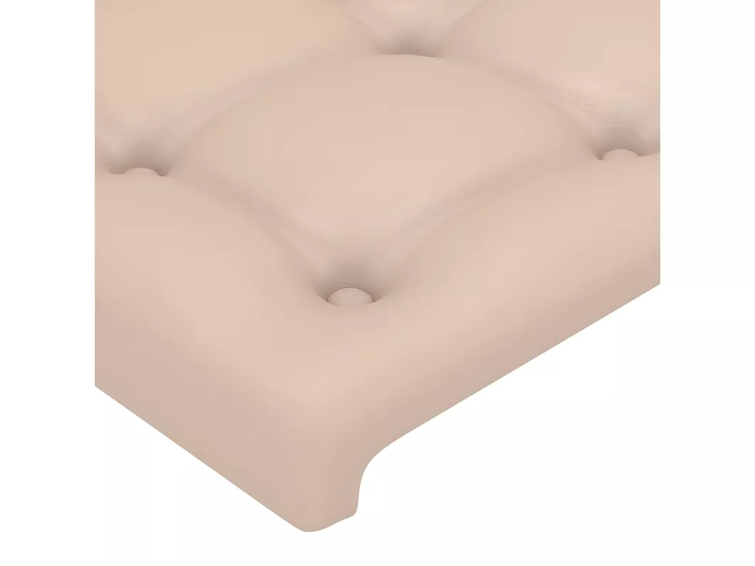 Kauf Unique LED Kopfteil Cappuccino-Braun 83x16x118/128 cm Kunstleder Günstig kaufen