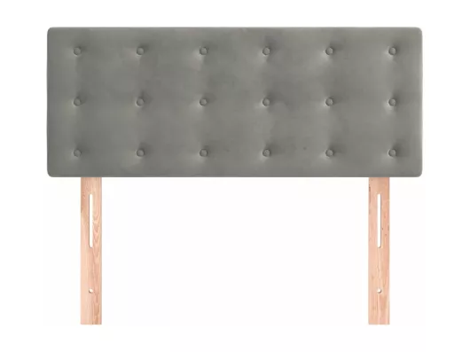 Kauf Unique Kopfteil Hellgrau 90x5x78/88 cm Samt Großer Ausverkauf
