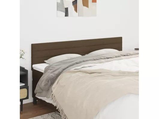 Kauf Unique Kopfteile 2 Stk. Dunkelbraun 80x5x78/88 cm Stoff Online Shopping