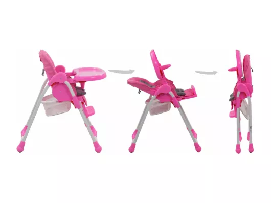 Kauf Unique Baby-Hochstuhl Rosa und Grau Saisonschlussverkauf