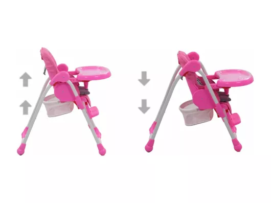Kauf Unique Baby-Hochstuhl Rosa und Grau Saisonschlussverkauf
