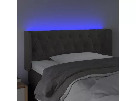 Kauf Unique LED Kopfteil Dunkelgrau 93x16x78/88 cm Samt Black Friday