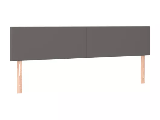 Kauf Unique LED Kopfteil Grau 160x5x78/88 cm Kunstleder Cyber Monday