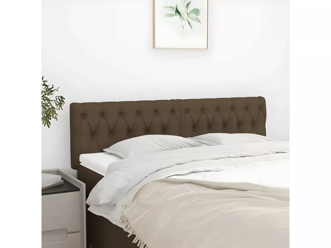 Kauf Unique Kopfteile 2 Stk. Dunkelbraun 72x7x78/88 cm Stoff
