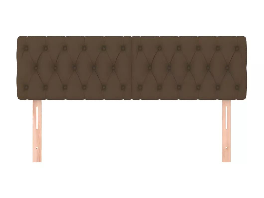 Kauf Unique Kopfteile 2 Stk. Dunkelbraun 72x7x78/88 cm Stoff Jubiläumsangebot