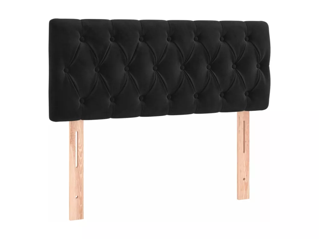 Kauf Unique LED Kopfteil Schwarz 100x7x78/88 cm Samt Neueste Mode