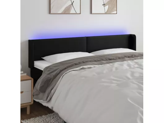 Kauf Unique LED Kopfteil Schwarz 163x16x78/88 cm Kunstleder
