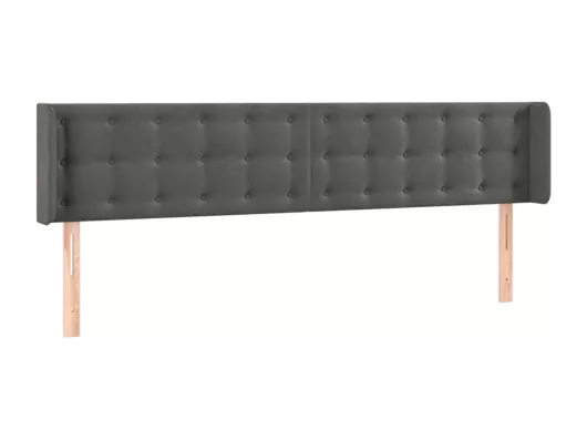 Kauf Unique LED Kopfteil Dunkelgrau 163x16x78/88 cm Samt Große Rabatte