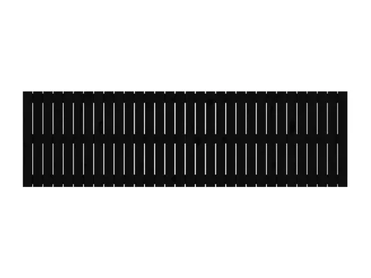 Kauf Unique Wand-Kopfteil Schwarz 204x3x60 cm Massivholz Kiefer Bestseller