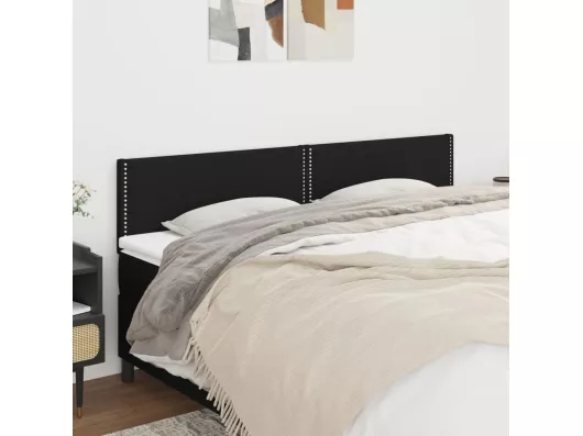 Kauf Unique Kopfteile 2 Stk. Schwarz 90x5x78/88 cm Stoff Räumungsverkauf