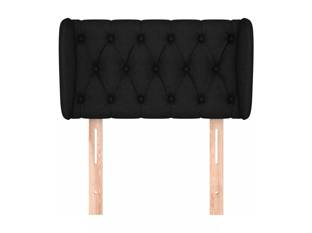 Kauf Unique Kopfteil mit Ohren Schwarz 83x23x78/88 cm Stoff Tägliche Deals