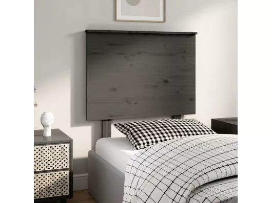 Kauf Unique Kopfteil Grau 79x6x82,5 cm Massivholz Kiefer Wochenangebot