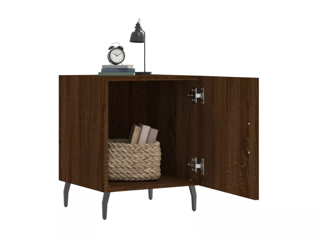 Kauf Unique Nachttisch Braun Eichen-Optik 40x40x50 cm Holzwerkstoff Letzter Tag