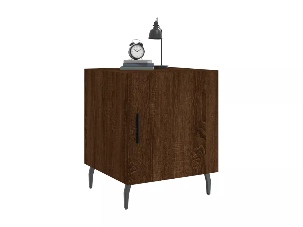 Kauf Unique Nachttisch Braun Eichen-Optik 40x40x50 cm Holzwerkstoff Letzter Tag