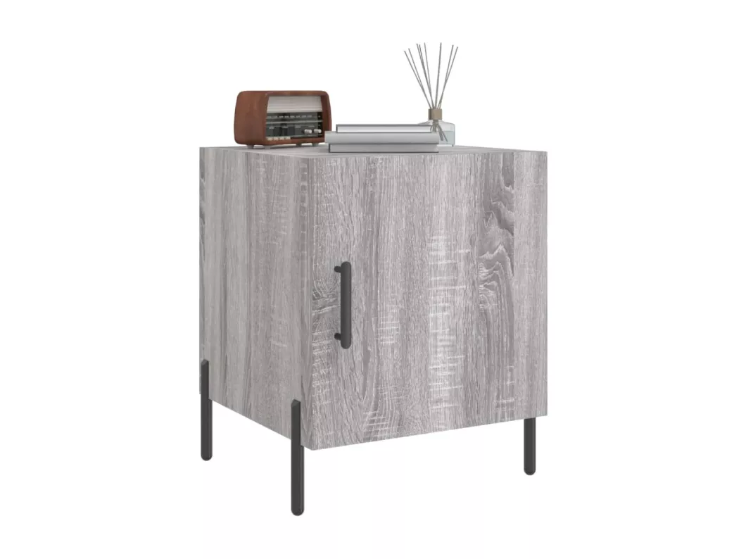 Kauf Unique Nachttische 2 Stk. Grau Sonoma 40x40x50 cm Holzwerkstoff Bis zu 50% Rabatt