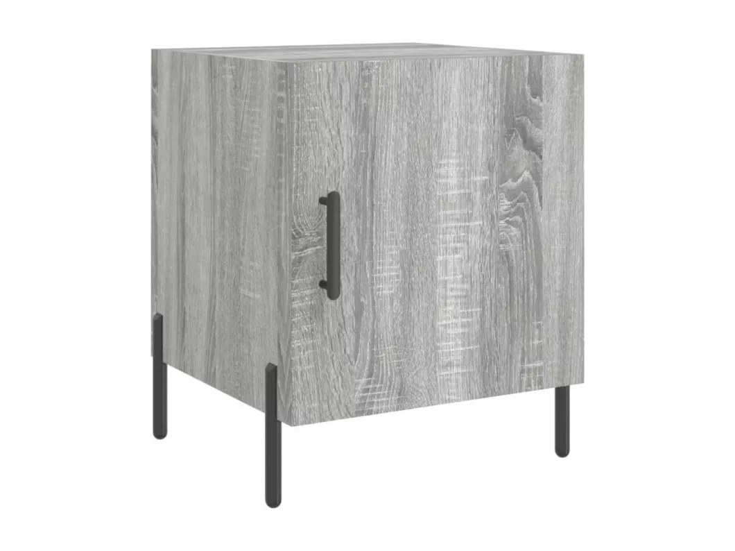 Kauf Unique Nachttische 2 Stk. Grau Sonoma 40x40x50 cm Holzwerkstoff Bis zu 50% Rabatt