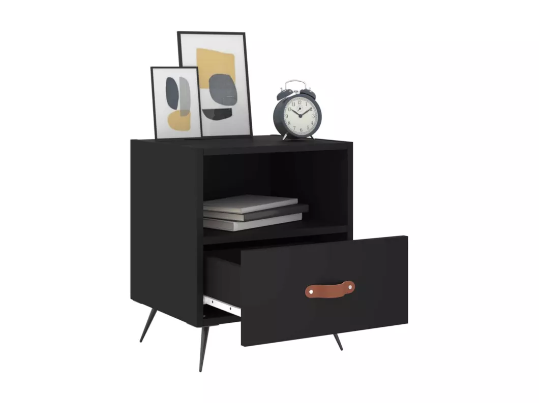 Kauf Unique Nachttische 2 Stk. Schwarz 40x35x47,5 cm Holzwerkstoff Bis zu 60% Rabatt