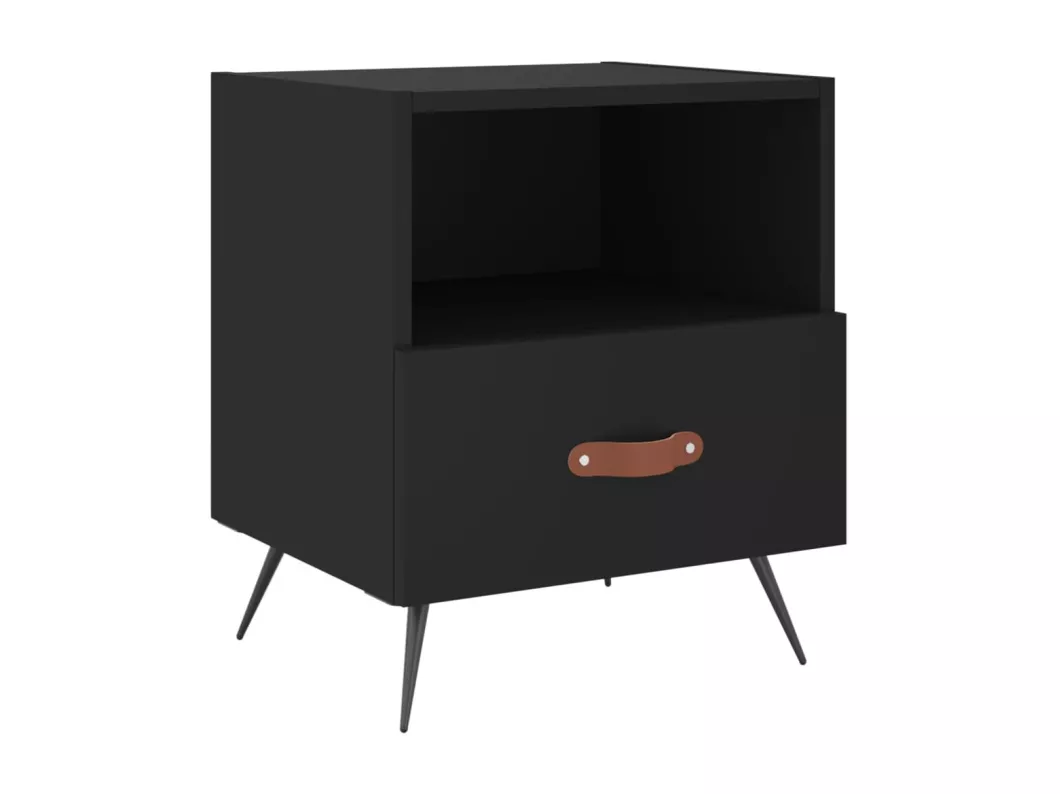 Kauf Unique Nachttische 2 Stk. Schwarz 40x35x47,5 cm Holzwerkstoff Bis zu 60% Rabatt