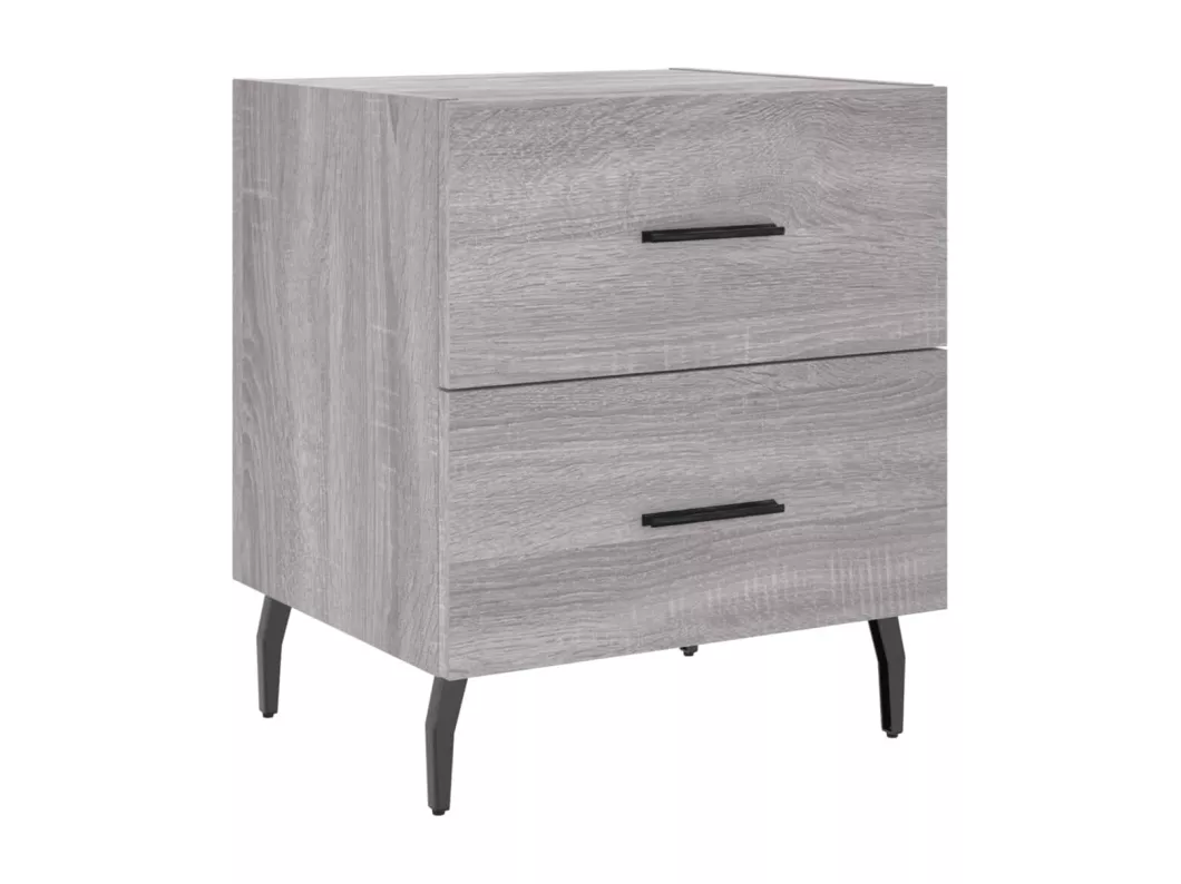 Kauf Unique Nachttische 2 Stk. Grau Sonoma 40x35x47,5 cm Holzwerkstoff Bis zu 65% Rabatt