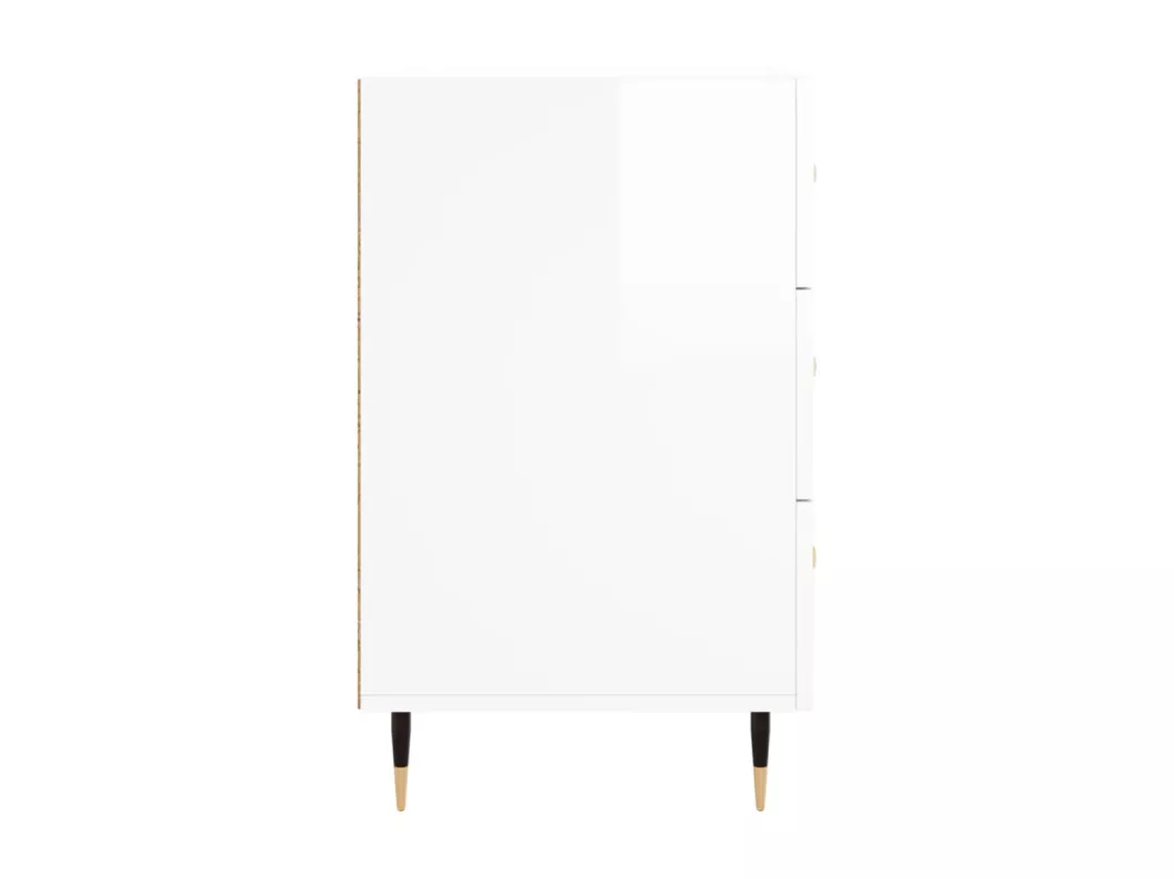 Kauf Unique Nachttisch Hochglanz-Weiß 40x40x66 cm Holzwerkstoff Sonderangebot der Fabrik