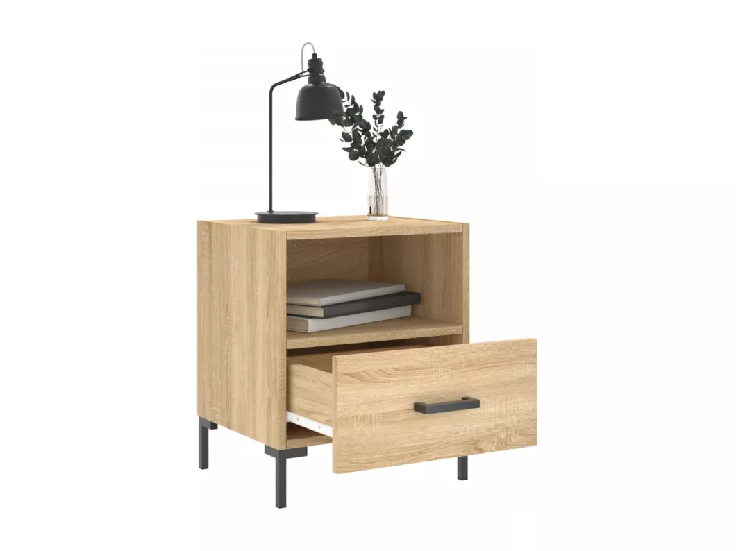 Kauf Unique Nachttische 2 Stk. Sonoma-Eiche 40x35x47,5 cm Holzwerkstoff Vierteljährliche Förderung
