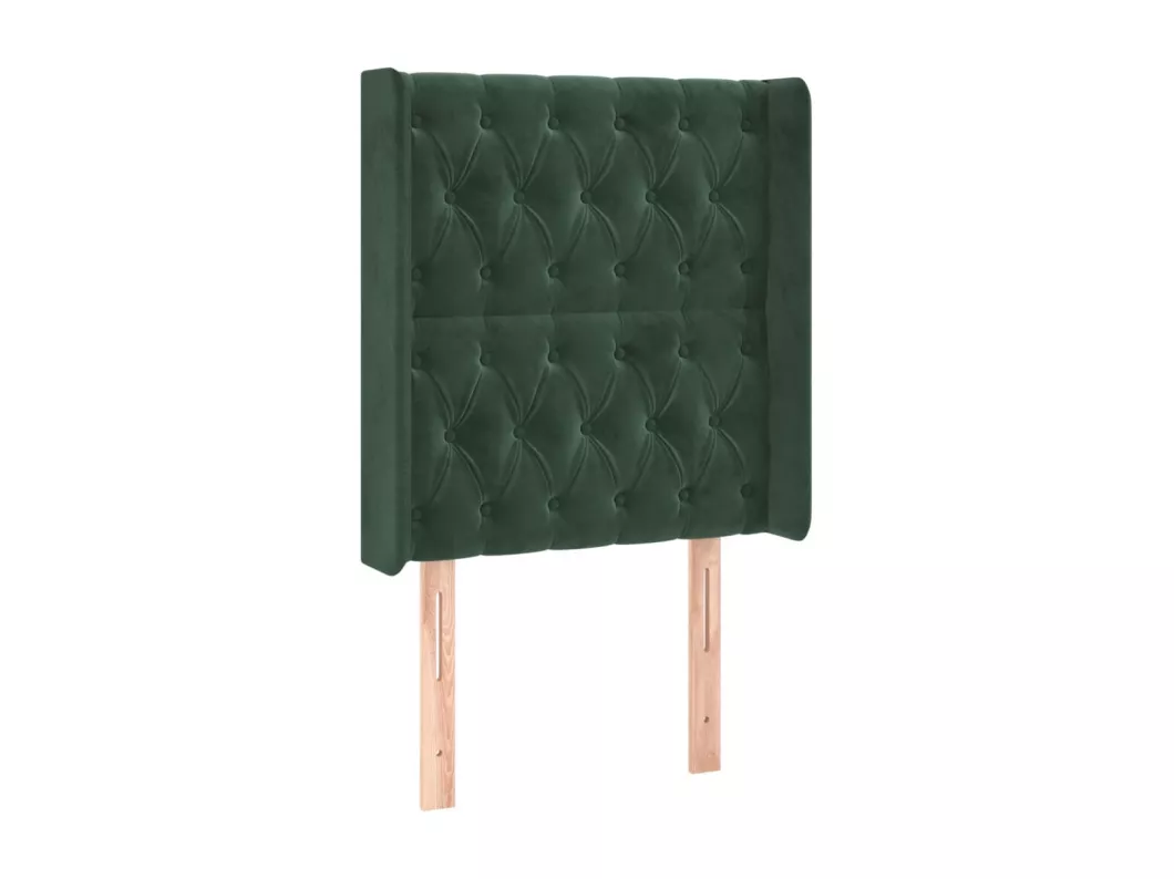Kauf Unique LED Kopfteil Dunkelgrün 83x16x118/128 cm Samt Discount Store für neue Produkte