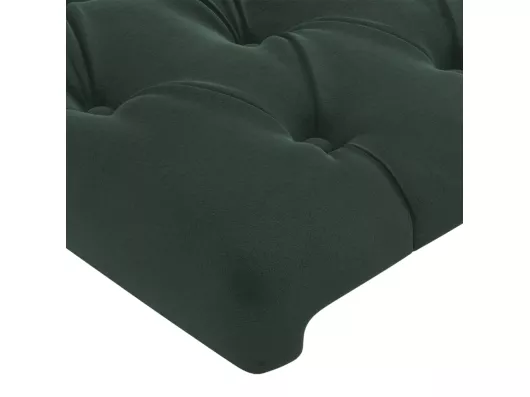 Kauf Unique LED Kopfteil Dunkelgrün 83x16x118/128 cm Samt Discount Store für neue Produkte