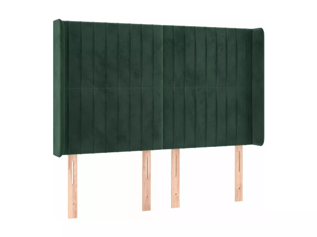 Kauf Unique LED Kopfteil Dunkelgrün 147x16x118/128 cm Samt Nur noch ein Tag übrig