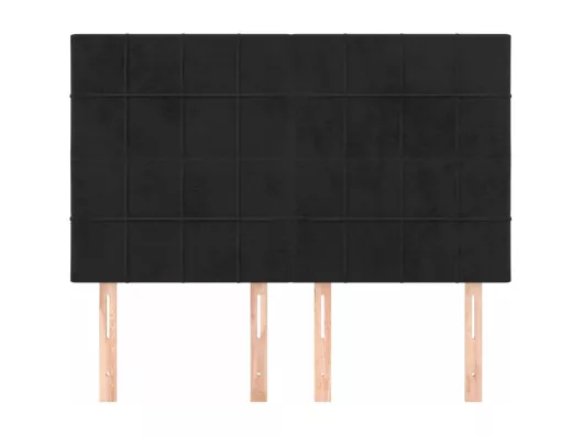Kauf Unique Kopfteile 4 Stk. Schwarz 72x5x78/88 cm Samt Riesige Rabatte