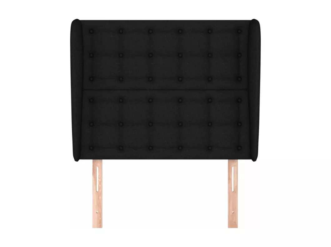 Kauf Unique Kopfteil mit Ohren Schwarz 83x23x118/128 cm Stoff 50% Rabatt mit kostenlosem Versand