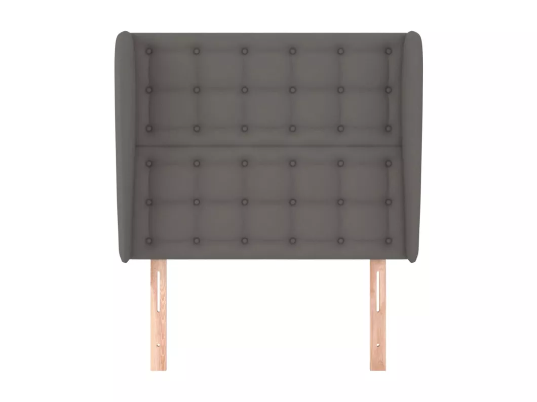 Kauf Unique Kopfteil mit Ohren Grau 83x23x118/128 cm Kunstleder Kostenloser Versand international