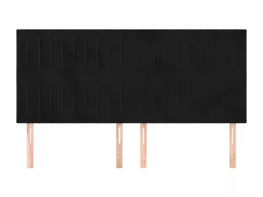 Kauf Unique Kopfteile 4 Stk. Schwarz 90x5x78/88 cm Samt Fabrikladen