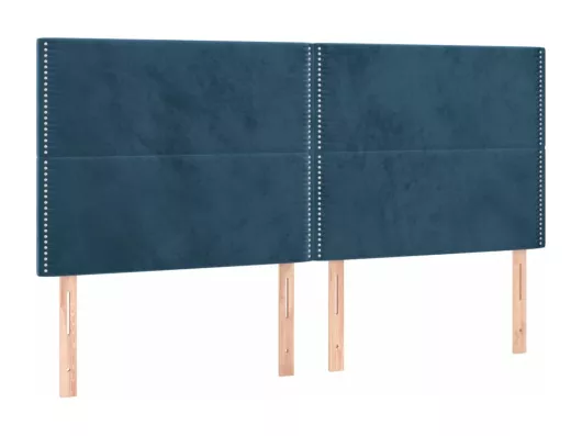 Kauf Unique LED Kopfteil Dunkelblau 160x5x118/128 cm Samt Begrenzt auf 3 Tage