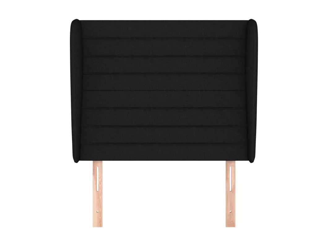 Kauf Unique Kopfteil mit Ohren Schwarz 93x23x118/128 cm Stoff Black Friday Preise