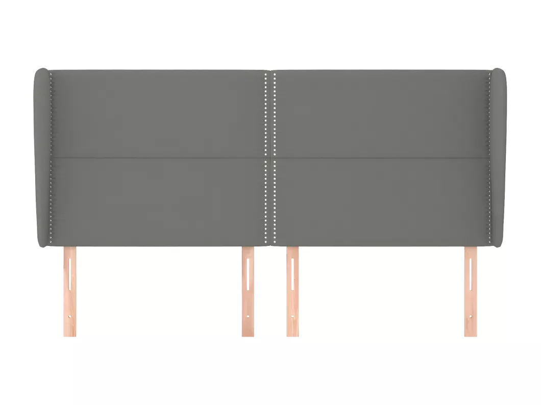 Kauf Unique Kopfteil mit Ohren Dunkelgrau 203x23x118/128 cm Stoff 50% Rabatt für begrenzte Zeit